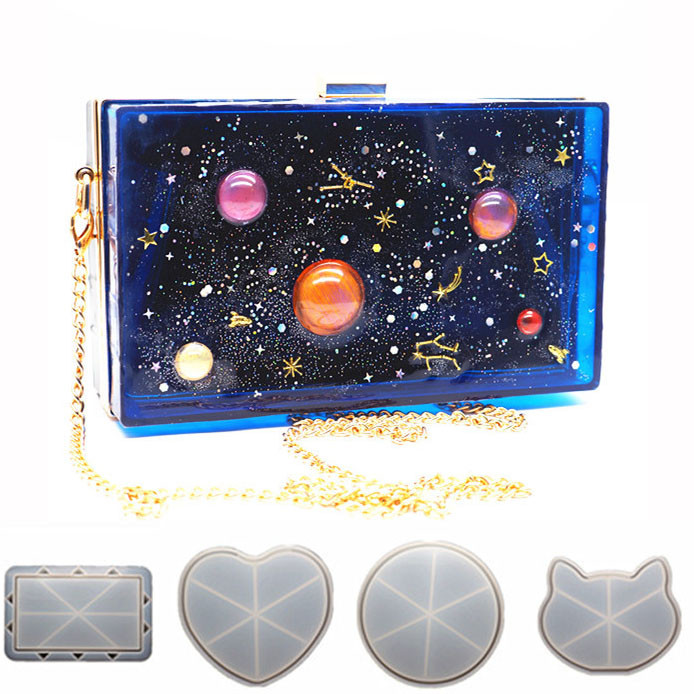 

DIY Handmade Storage Rack Quicksand Bag Silicone Mold for Making Craft Clay Resin Molds Jewelry Making Accessories