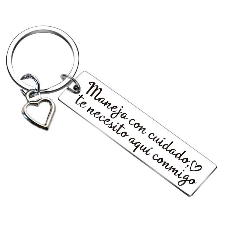 

Spanish Drive Safe Keychain for Men New Driver Gift Trucker Dad/Boyfriend Gift Fathers Day Gift for Husband