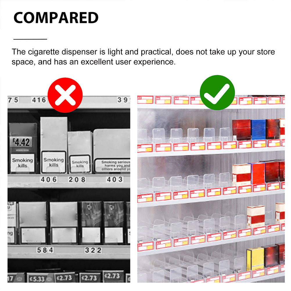 

3 Pcs Cigarette Display Rack 28cm Single Pusher Tray Store Case Holder Retail Pack Dispenser PC Material Automatic