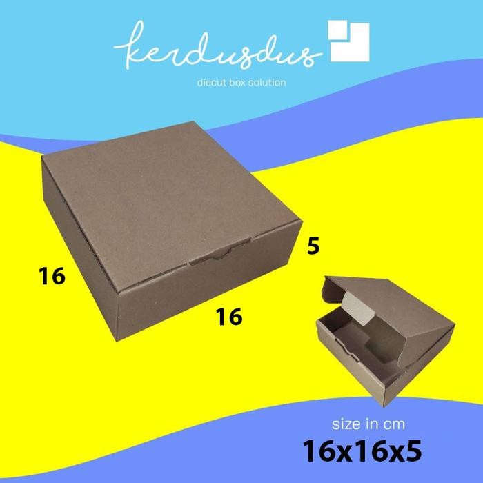

16x16x5 cm kardus carton box diecut pizza kue packing packaging