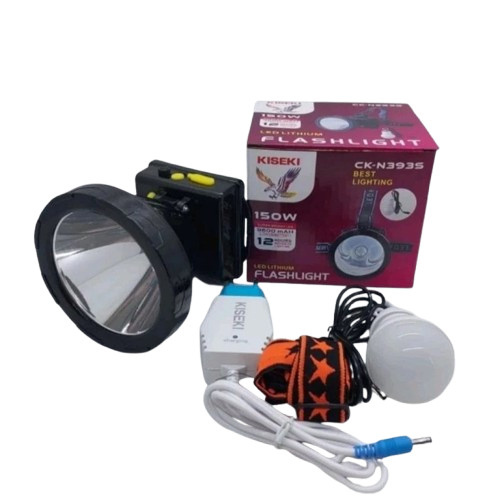 Senter Kepala KISEKI 150 Watt CK-N 393 S/Head Lamp KISEKI Body Besar Super Terang / Senter Kepala KI