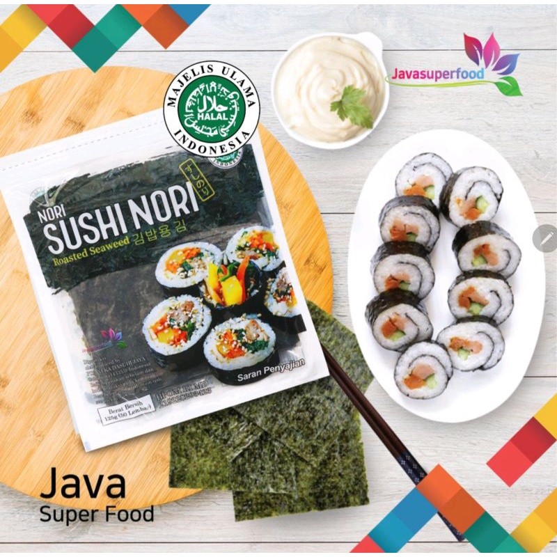 

Nori Sushi Halal Rumput Laut non msg isi 50 lembar nori java sakao manjun tokinori sakao nori dried seaweed kimbap sushi nori rumput laut kering bento halal termurah promo sale