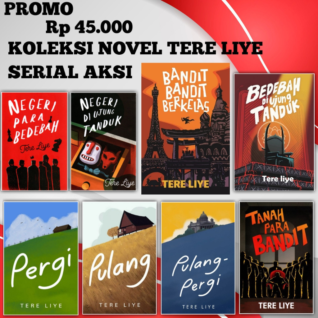 Bebas Pilih Buku Novel Tere Liye Series Paket Serial Aksi TereLiye Tanah Para Bandit Bandit Berkelas