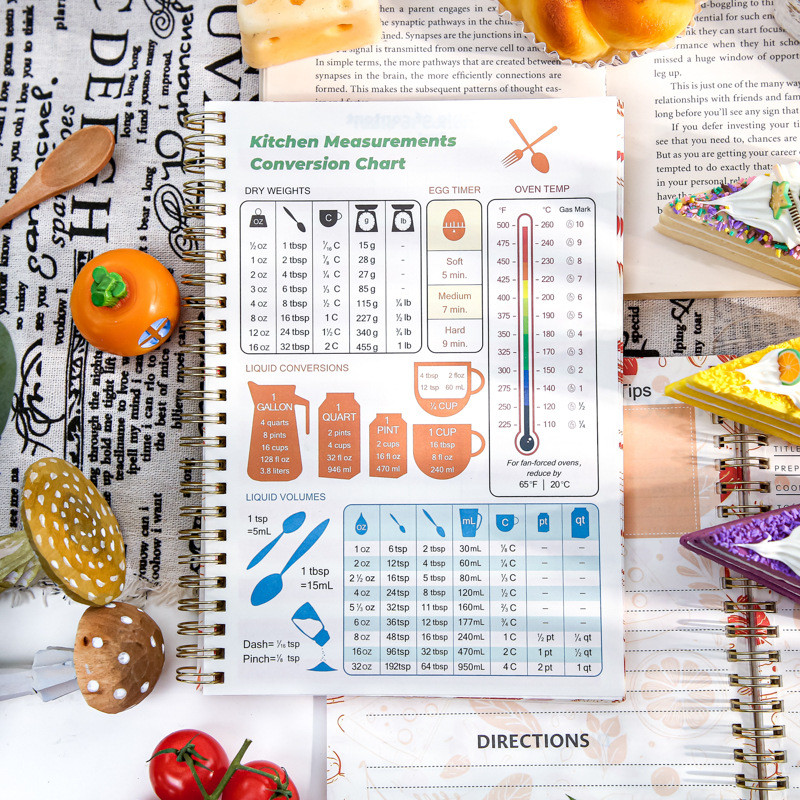 

Mr. Paper, 104 Pages/book, Healthy Diet Series Recipe Coil Book, Life Record Message Notebook for Friends Yourself Gifts