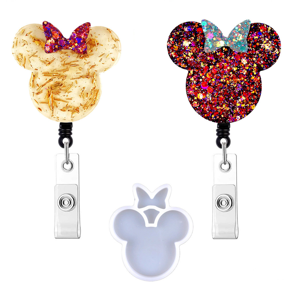 

Mickey Name Tag pendant Decoration Crystal Epoxy Resin Mold DIY Mickey Keychain Pendant Work Card Decoration Silicone Mold