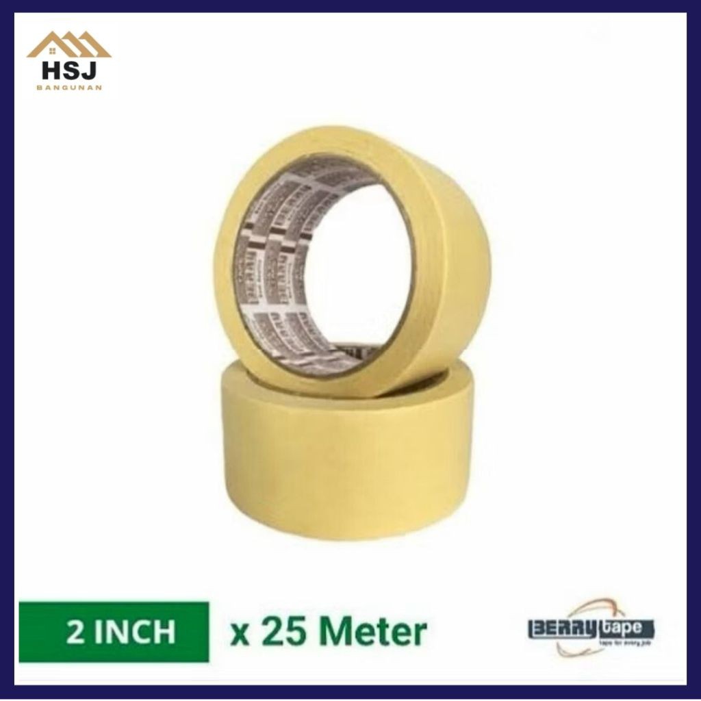 

[ECER] Isolasi Kertas Besar Masking Tape Berry 2 inch x 25mm ( 46mm x 25m ) Besar