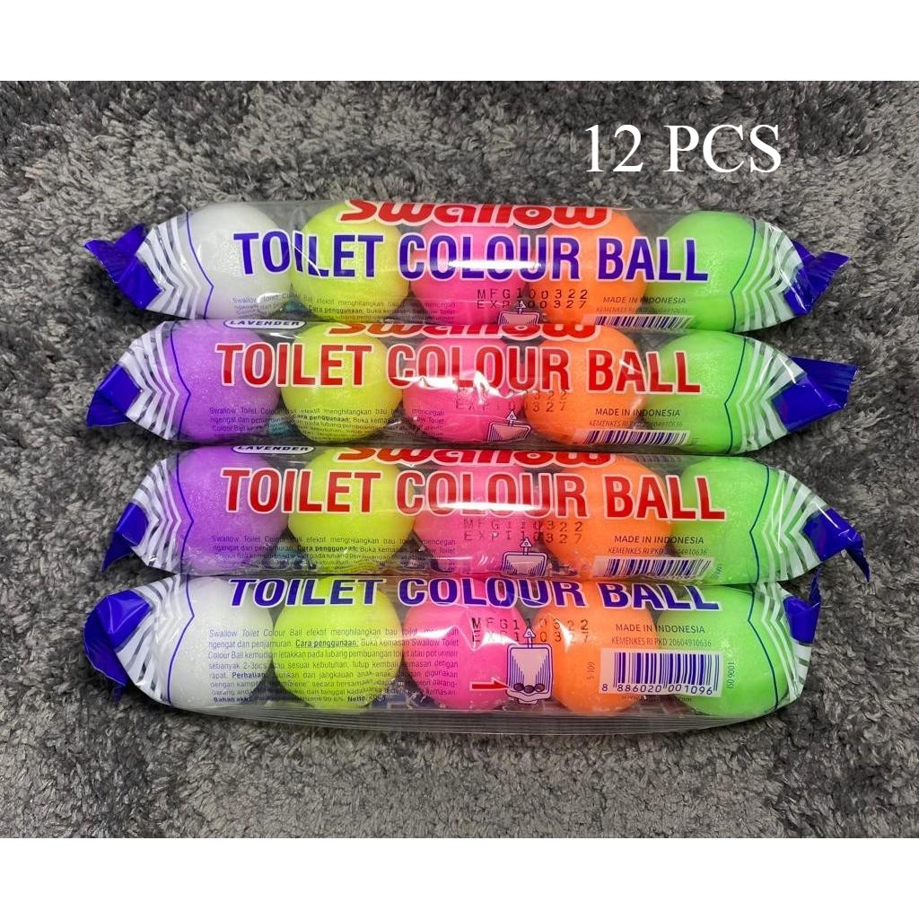 ( PAKET 12 PCS ) KAMPER SWALLOW TOILET WARNA / Swallow toilet ball / toilet ball / kamper toilet
