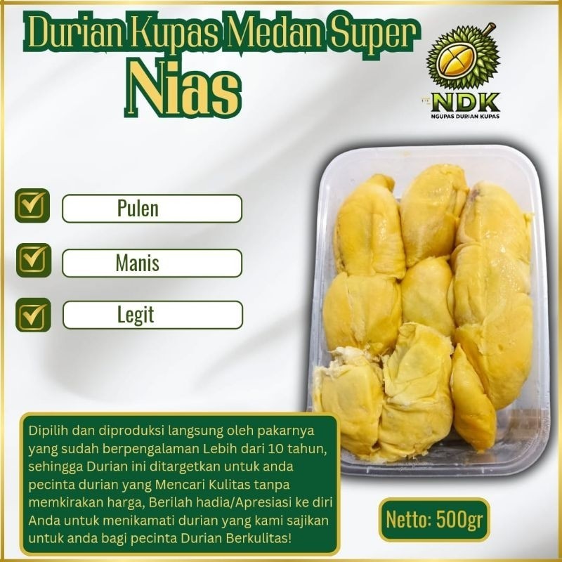 

Promo!!! Durian Kupas Medan Nias Termurah!!!