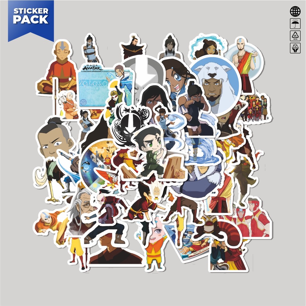 

[100PCS]Stiker Pack Stiker Nickelodeon Series Avatar Bender Character Mix 1 Aesthetic Vinyl Anti Air Dekorasi Sticker Laptop Buku Journal Koper Helm Casing HP Gitar Helm Skateboard
