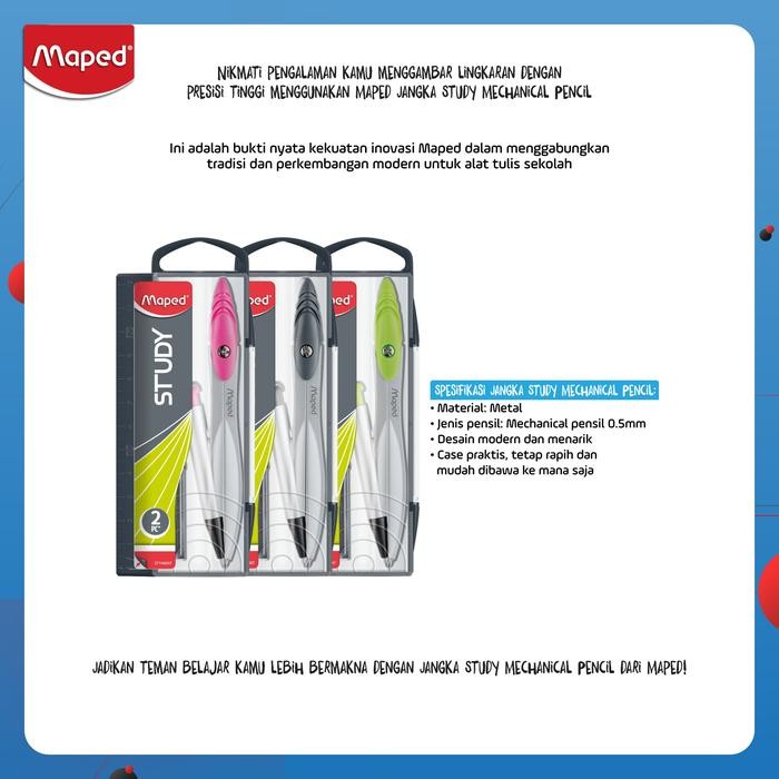 

Maped Jangka Study with Mechanical Pencil - Spesifikasi
