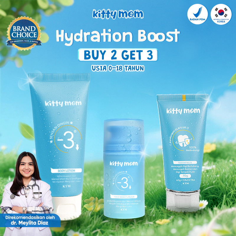 TINATAH Kitty Mom Skin Care Bayi - Baby Moisturizer, Lotion Anak, Pasta Gigi Anak | Perawatan Bayi A