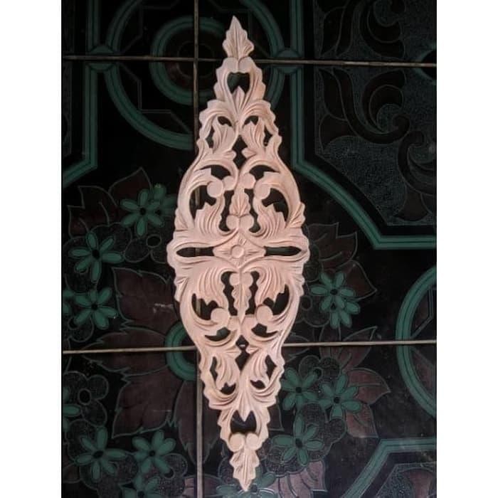 Model Ornamen Ukir Tempel Kayu Jepara Berkualitas Bahan Kayu Mahoni XI