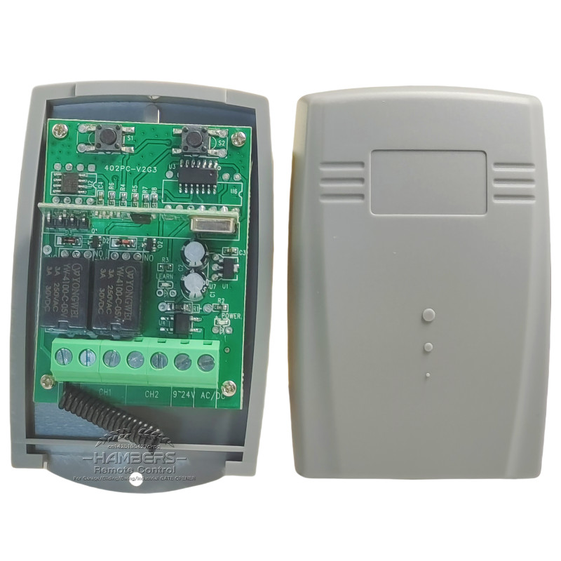 2 Channel Rolling & Fixed Code Receiver 433.92MHz + 2 Remote Controls 433mhz 1527 Learning Code Tran