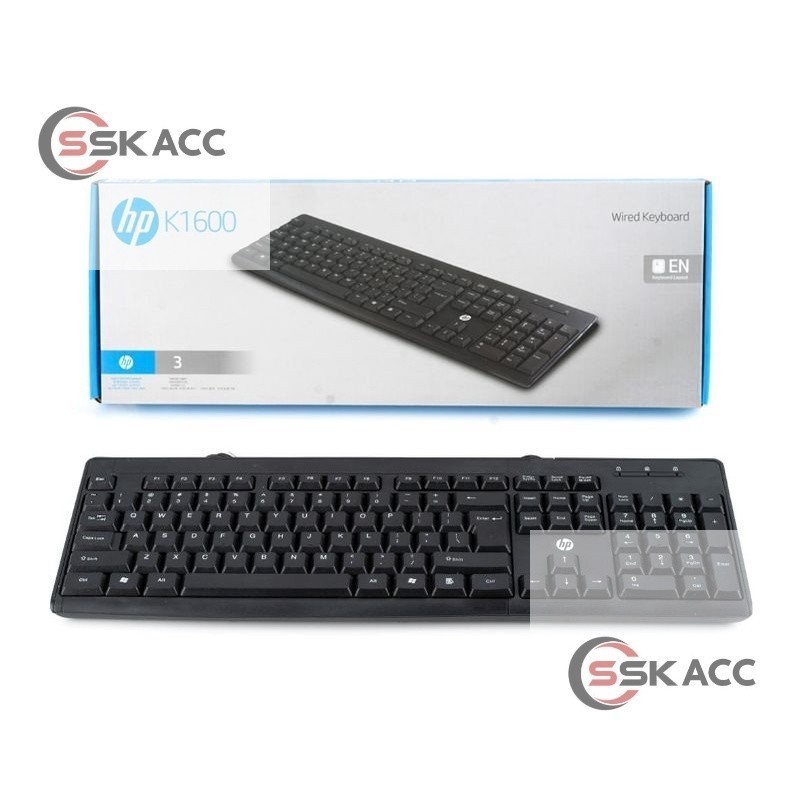 Keyboard HP K-1600 / Keyboard USB HP / Keyboard Wired Branded HP DISTRIBUTORACC-KOMPUTER