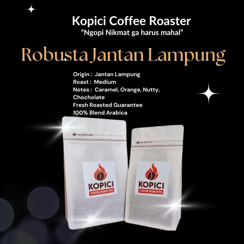 

KOPICI Kopi Robusta Jantan Lampung. Strong Energy. Medium Roast. Single Origin.Recommended Kopi
