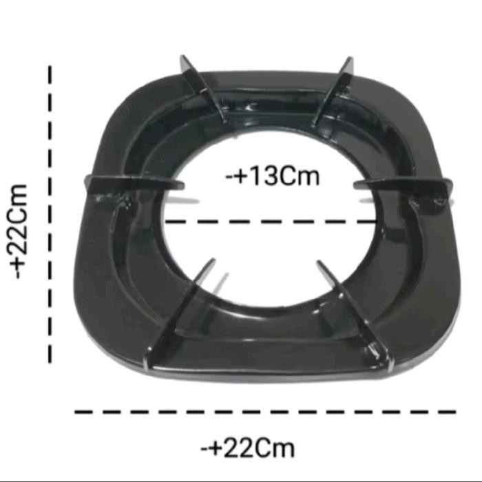 Rinnai Tungku Kompor Rinay 6 Kaki Ori Bahan Plat Besi Tebal Cat Polderkoting Model RI-602A RI-602BGX