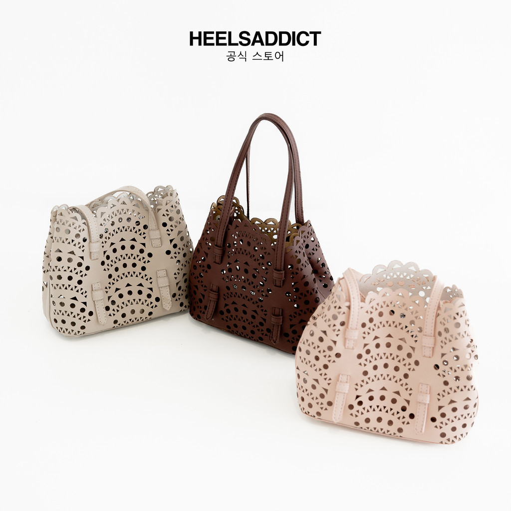 RAFATA HEELSADDICT Mini Amber Laser Cut Sling Bag