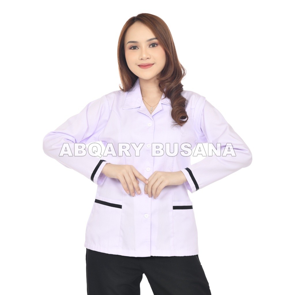 Kemeja Dinas Putih Wanita Tebal - Baju PDH PNS Cewek | Kemeja Putih PNS Wanita | Seragam Putih PNS, 