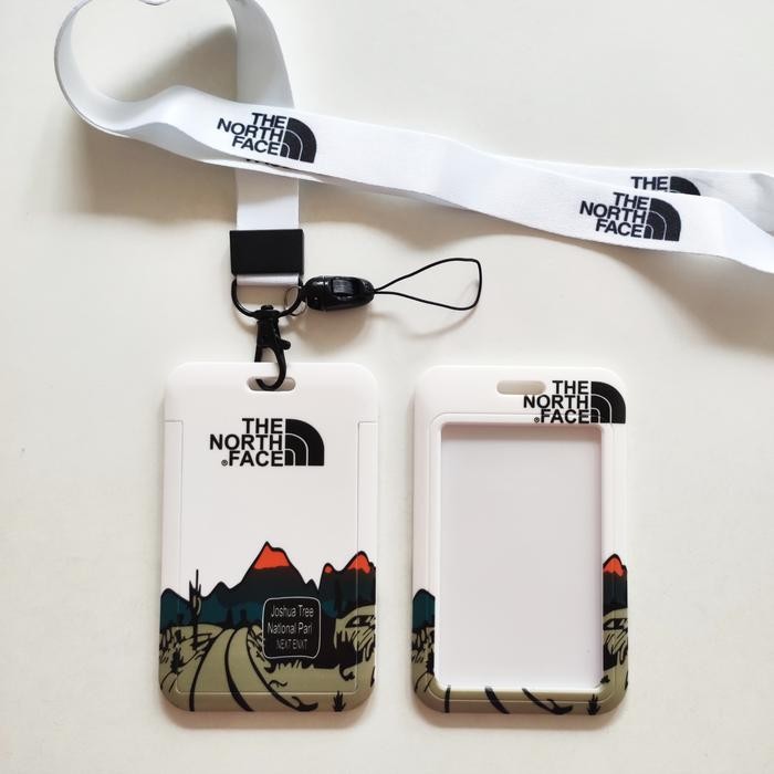 

PROMO AKSESORIES~[Terjangkau] ID Card Holder Name Tag Lanyard / Kalung Wadah Kartu The North Face - Putih