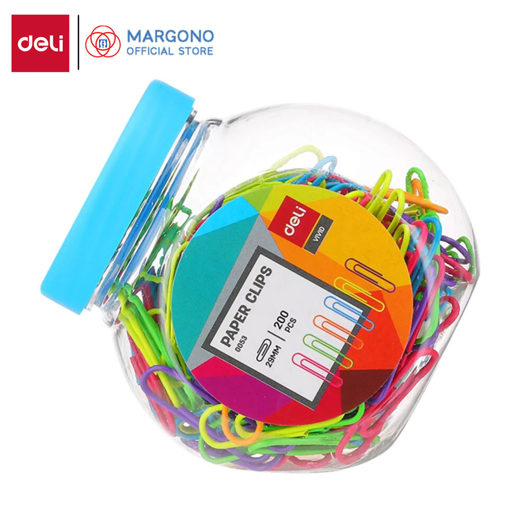 

Deli Klip Kertas / Paper Clips / Kebutuhan Kantor - Multi Warna 29 mm E0053 isi 200 pcs