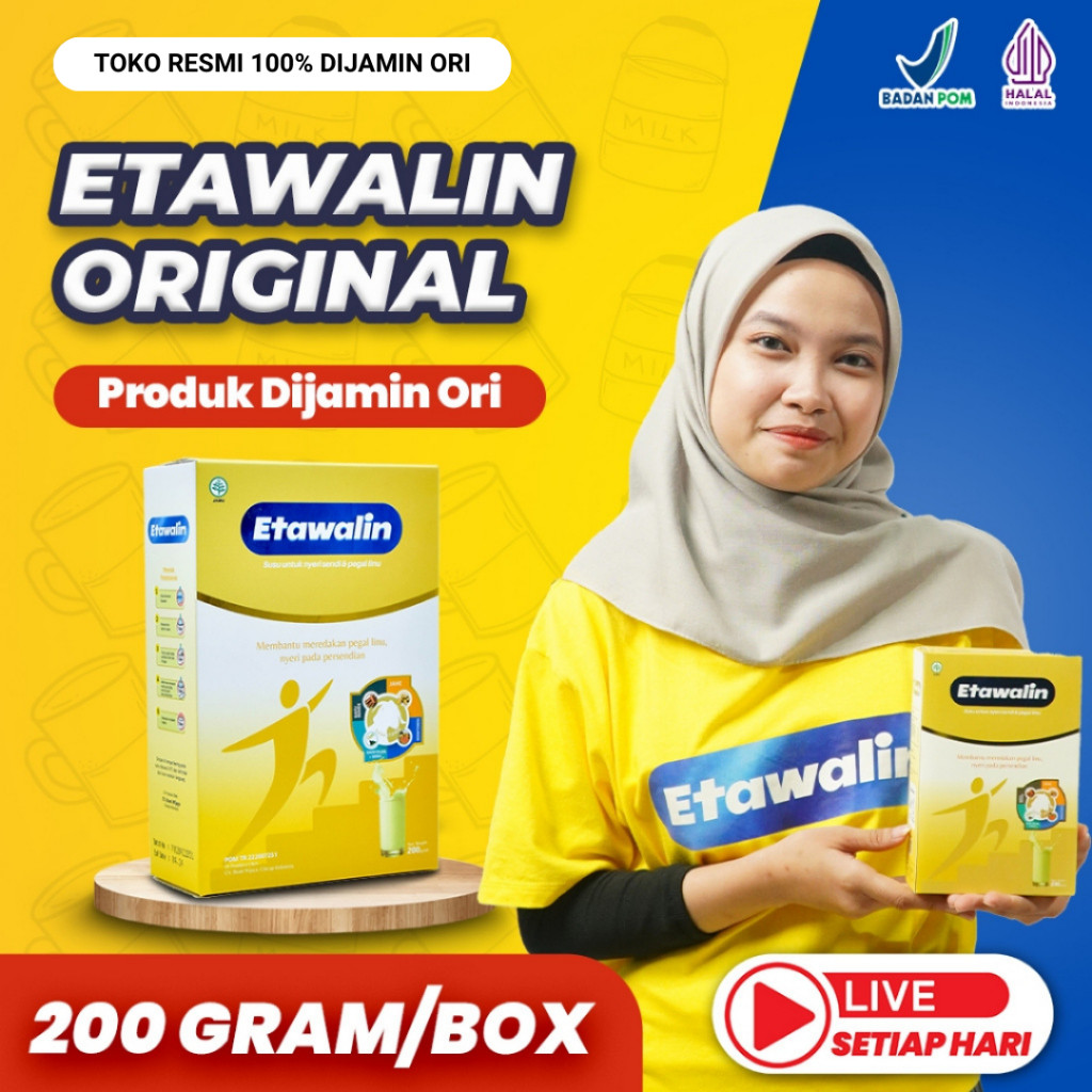 

Etawalin Herbal Original Atasi Asam Urat Nyeri Sendi 1 Box + Sachet / Etawalin Original Asli