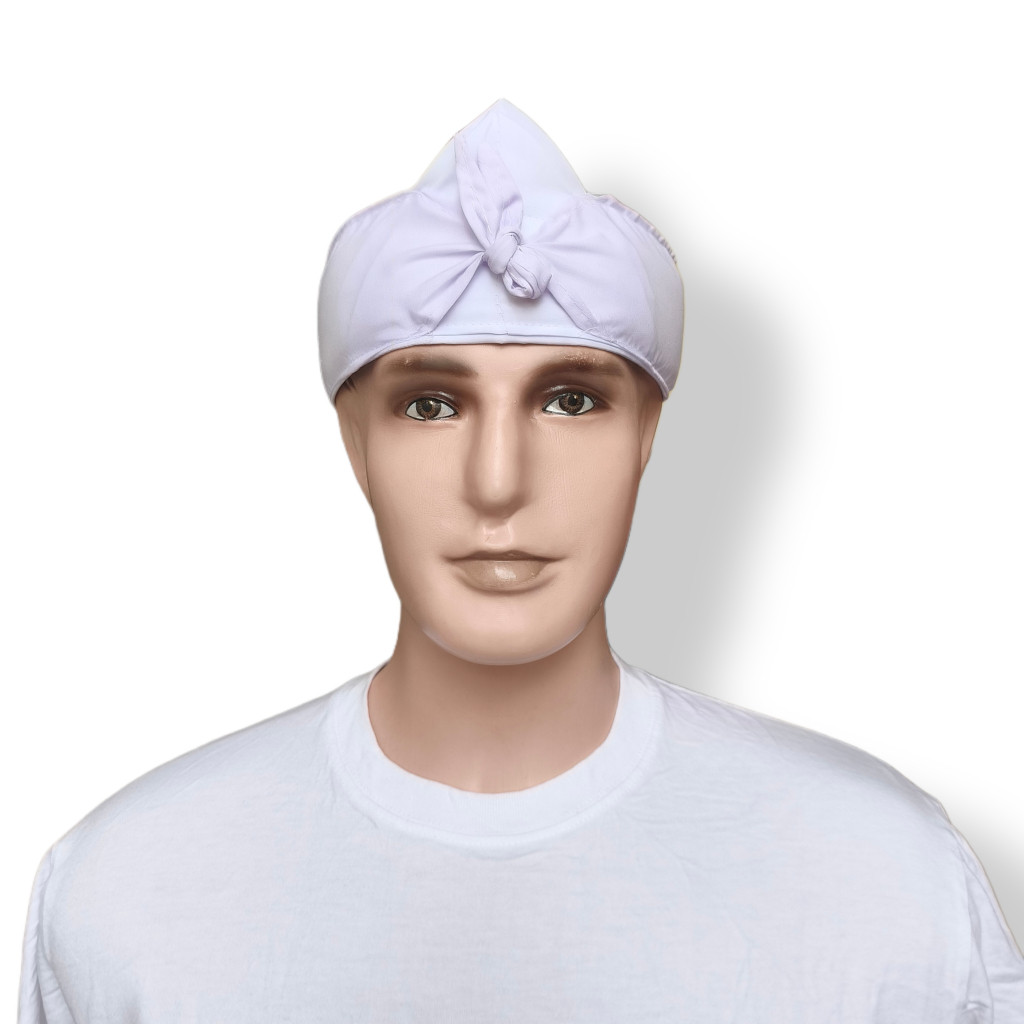 Iket Sunda KDM Iket Kepala Putih Polos Praktis SIap Pakai