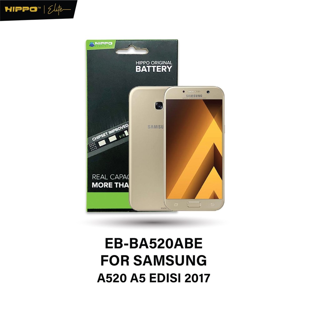 Hippo Baterai Samsung EB-BA520ABE A520 A5 EDISI 2017 3000mAh Battery Batere Batrai Batre Original Ce