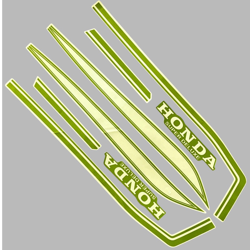 Striping Stiker Honda GL 100 Hijau gl100 list body standar Berkulitas Original Transparan