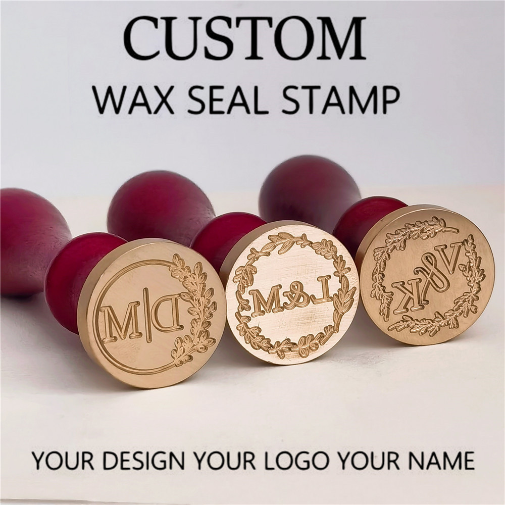 

customize your logo Personalized image custom weeding Invitation initials and date Letter for Wax Seal stamp sealing wax sealing