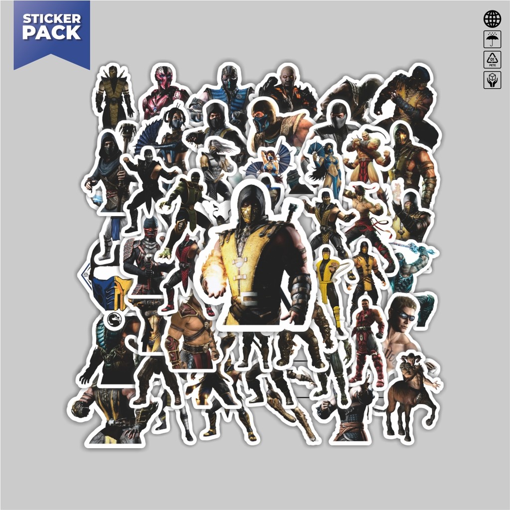 

[100PCS]Stiker Pack Stiker Video Game Series Mortal Kombat Character Mix 1 Aesthetic Vinyl Anti Air Dekorasi Sticker Laptop Buku Journal Koper Helm Casing HP Gitar Helm Skateboard