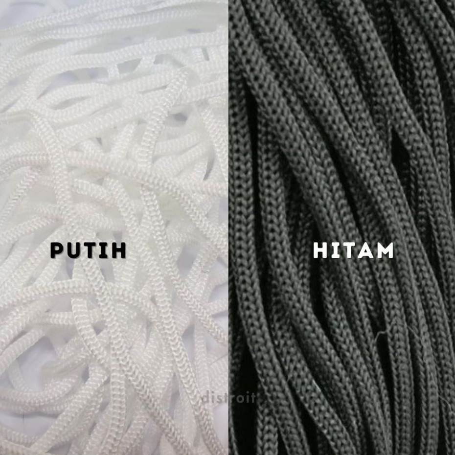 Tali Kur Hitam & Putih Ukuran 2mm-8mm / Tali Kur Hitam & Putih 1 Kg