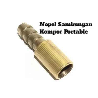 NEPEL SAMBUNGAN KOMPOR PORTABLE 2 IN 1 / NOZZLE KONEKTOR SERBAGUNA SAMBUNGAN SELANG UNTUK GAS 3 KG E