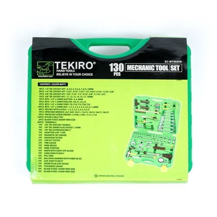 TEKIRO MEKANIK TOOLS SET 130 PCS PLASTIK BOX – NEX TOOLS