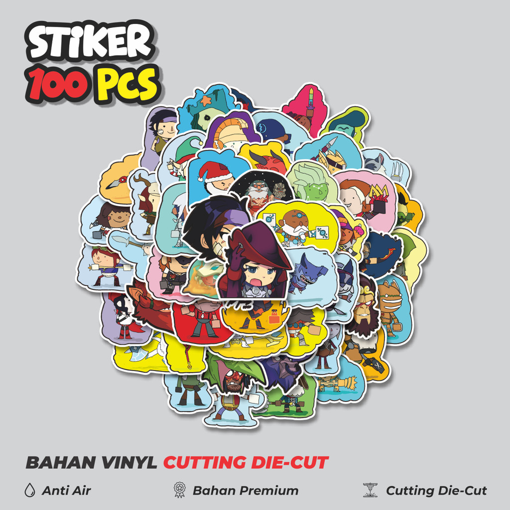 

Terbaru! 50 pcs Stiker Game Series Brawlhalla Character Mix 3 Dekorasi Lucu Kreatif untuk Notebook, Skateboard, HP