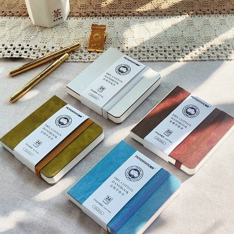 

POTENTATE Watercolor 100% Cotton Paper Pad 24 Sheets10x10cm/9x14cm/13x19cm Artists Beginners Watercolor Sketchbook Drawing Paper