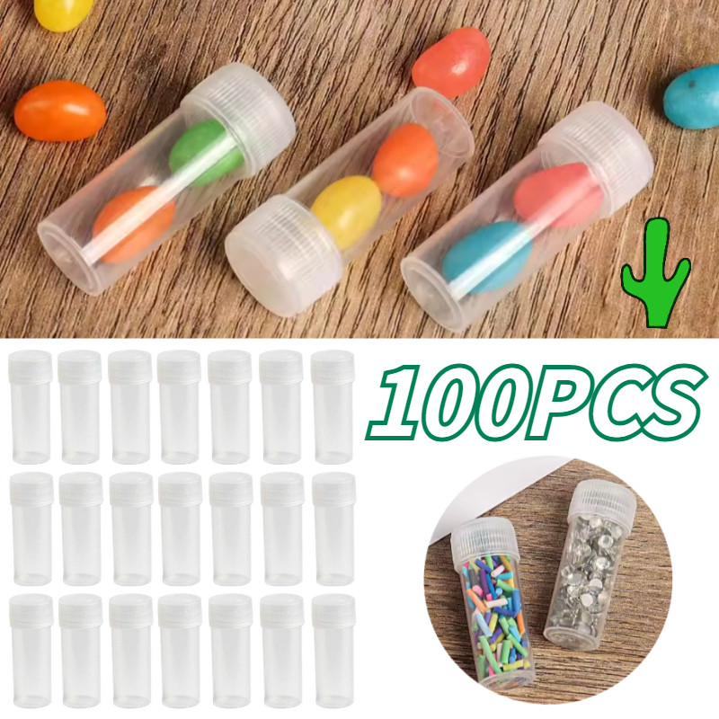100PCS 5ml Botol Sampel Plastik Toples Botol Mini Kecil Sampel Sample Bottle Toples Botol Mini