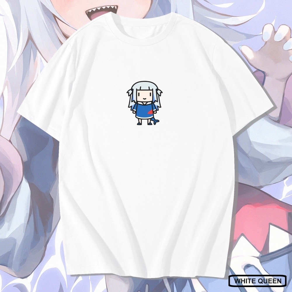 WHITE QUEEN - KAOS GAWR GURA MINI HOLOLIVE -   DESIGN VTUBER CHIBI GAWR GURA HOLOLIVE