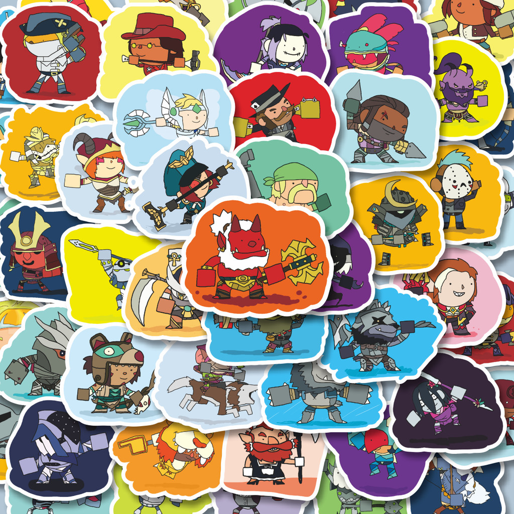 

100PCS Lucu Stiker Game Series Brawlhalla Character Mix 2 Stiker Aesthetic Stiker Anti Air Stikers Berperekat Waterproof sticker decal buat Motor Helm Buku Journal Koper Casing HP Laptop Botol Minum Hadiah anak