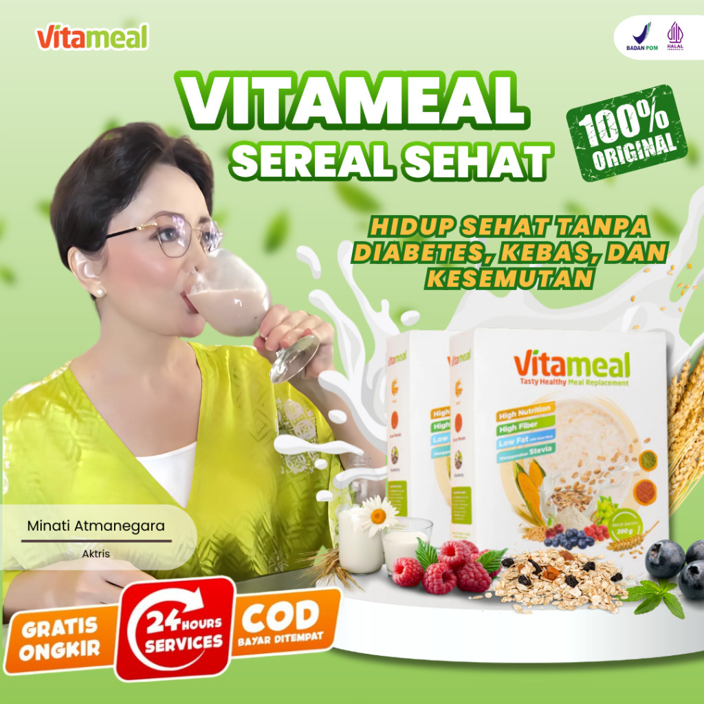 

Vitameal Sereal Multigrain Solusi Menurunkan Gula Darah Menstabilkan Kadar Gula serta Mencegah Diabetes dan Kolesterol VITAMILK HERBAL