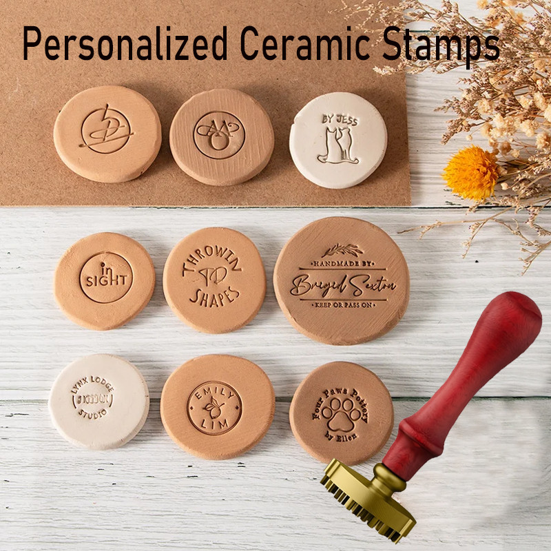 

Personalized Ceramic Stamps, Polymer Clay Stamp,Custom Brass Pottery Stamp, Father's Day Gifts For Pottery Makers, Gift For Her