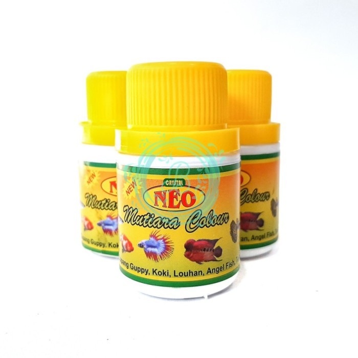 Crystal Neo Mutiara Colour Pakan Ikan Cupang Guppy Tetra Koki Louhan Makanan Ikan Kecil