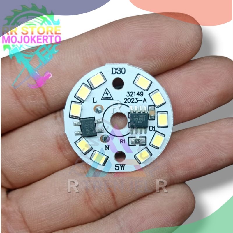 ¤ TRJLRR ¤ TERBARU PCB Allumunium Lampu Round LED SMD 2835 Putih 10.000hrs AC 220V Super Terang Sepe