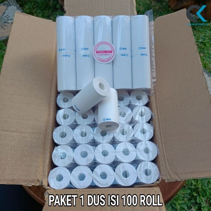 

KERTAS THERMAL EDC LOGO BANK BRI PAKET 100 ROLL /1 KARDUS COCOK UNTUK STRUK BRILINK BRI RESMI