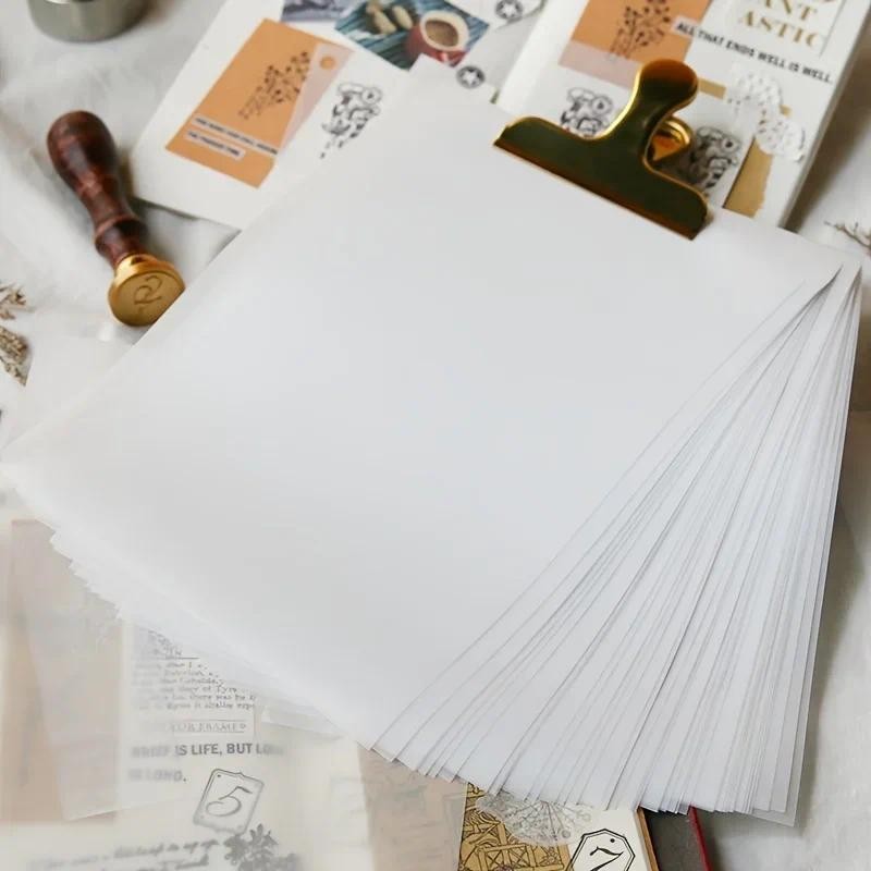 

50 Sheets A5 Tracing Paper Translucent Paper Scrapbooking Material for Writing Reproduction Collage Art Crafts
