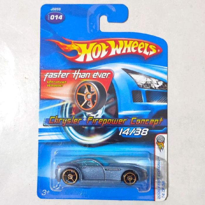 BERKUWALITAS... Hotwheels Hot Wheels Chrysler Firepower Concept grey blue 2006 First Editions Faster