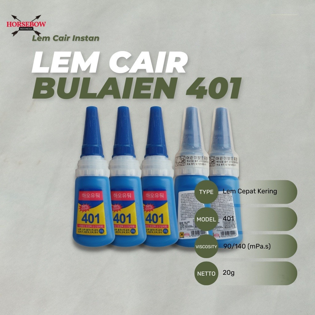 

Lem BULAIEN 401 / Lem Cair Instan / Lem Cair Instan Mulitfungsi / Power Glue / Super Glue / Lem Vanes