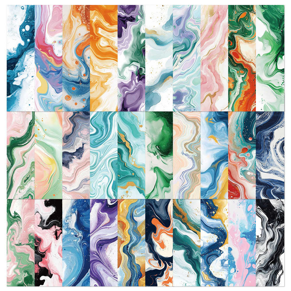 

30 Pcs Floating Paint Bookmarks DIY Book Marks Decoration Divider Beautiful Page Bookmarks For Students Gifts