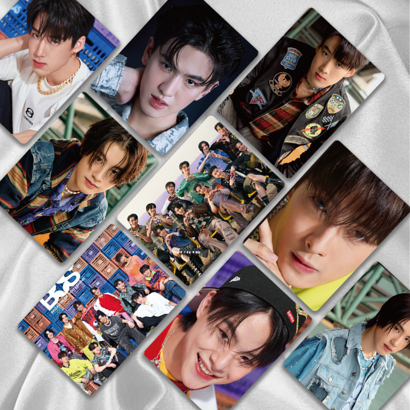 

50 Pcs/Set Thai Boy Group BUS Because Of You I Shine Laser Lomo Card Marck Thai Stars Mini Postcard HD Photocard Cosplay Gift