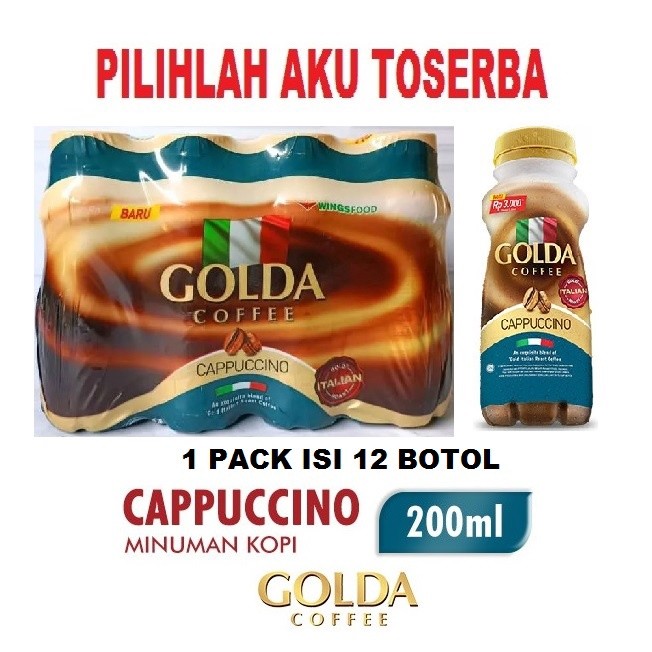 

GOLDA Minuman Kopi CAPPUCCINO 200 ml - ( 1 pack isi 12 btl )