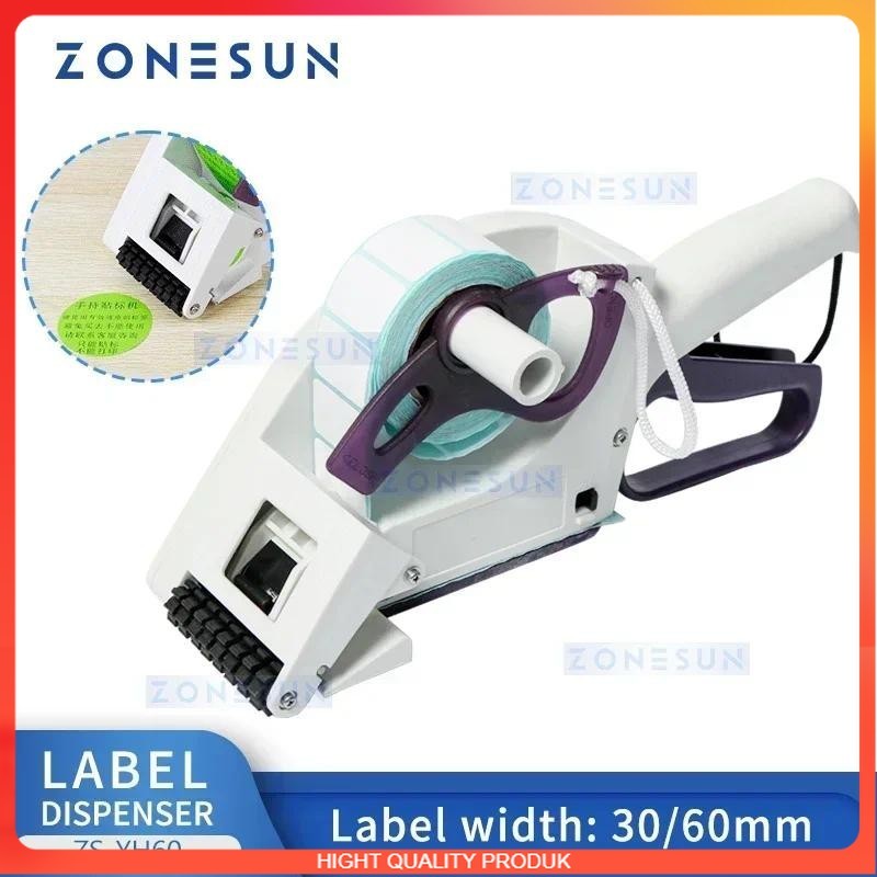 

BEST QUALITY ZONESUN Handheld Label Dispenser Applicator Bottle Adhesive Sticker Manual Labeling Price Tag Labeler Flat Labeller ZS-YH60